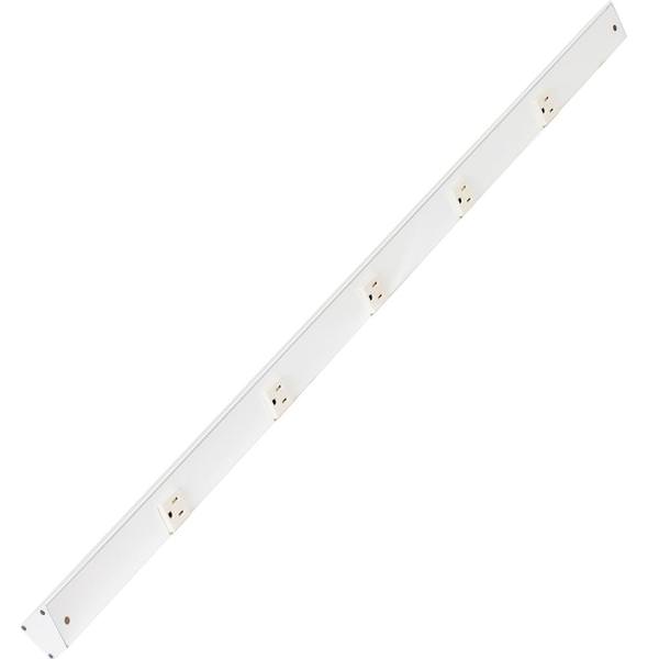 42" 15 amp 120 volt White Under Cabinet Power Strip